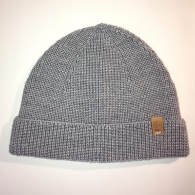 Knitted Merino Wool Hat in the Colour Platinum Size M/L
