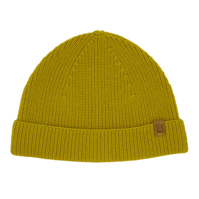 Knitted Merino Wool Hat in the Colour Lemon Size M/L